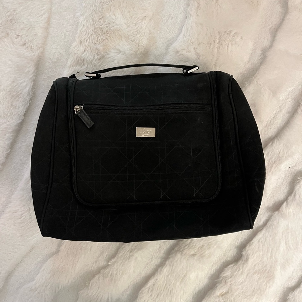 Dior Black Cosmetic Bag Sleek Minimalist Design